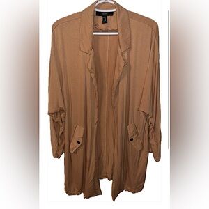 NWOT Forever 21 Open Trench Coat Jacket